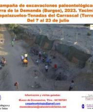CALL FOR PALEONTOLOGICAL EXCAVATIONS (DINOSAURS) SALAS DE LOS INFANTES (BURGOS) · XX CAMPAIGN